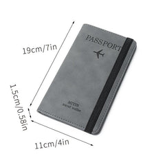 RFID Blocking Passport Holder Wallet PU Leather