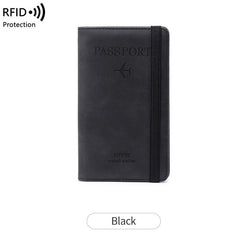 RFID Blocking Passport Holder Wallet PU Leather