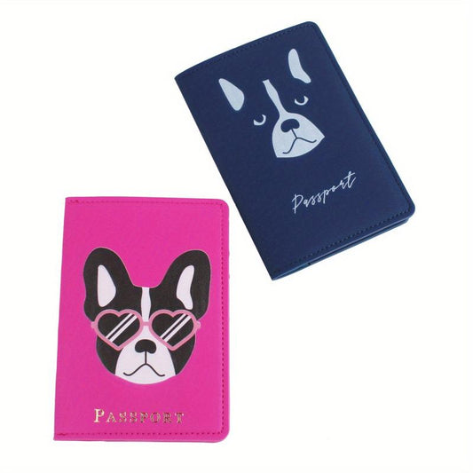 Cartoon Puppy Passport Holder Set