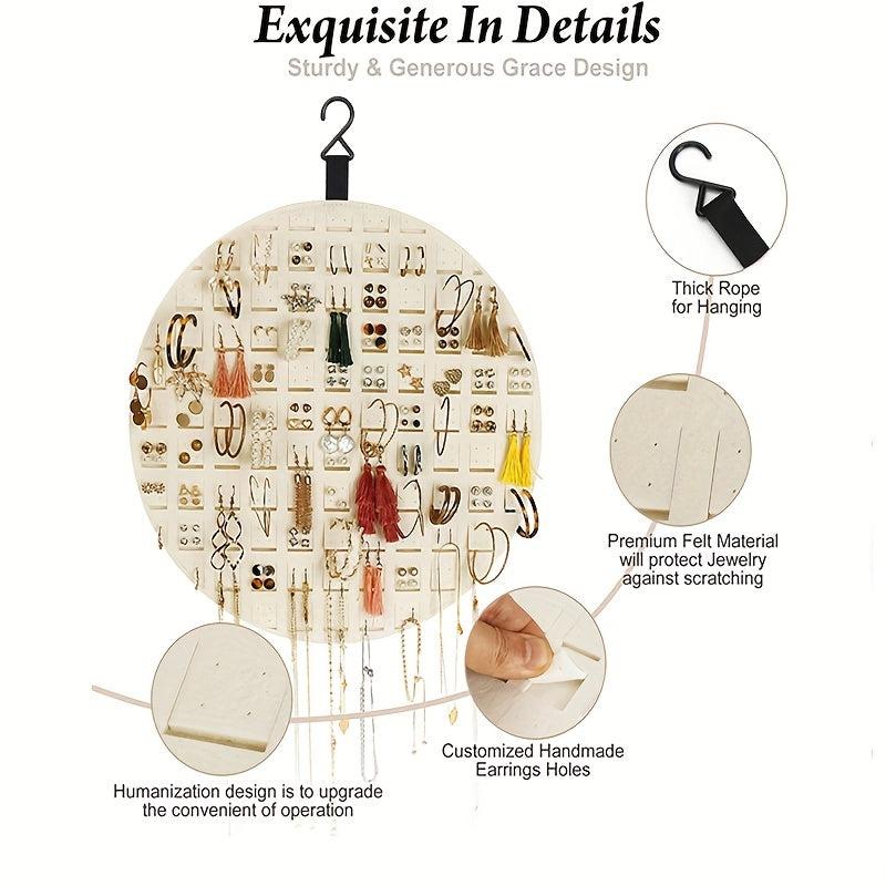 Small Round Jewelry Storage Bag Minimalist Hanging Organizer