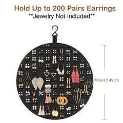 Small Round Jewelry Storage Bag Minimalist Hanging Organizer