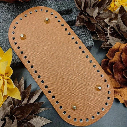 PU Leather Bag Bottom Oval Knit Crochet Bag Bottom Shaping Pad DIY Shoulder Bag