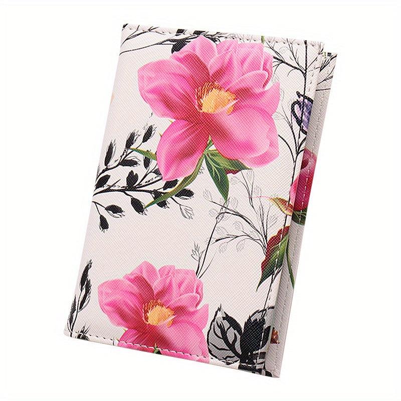 Colorful Flower Bank Card Holder Passport Protective Shell