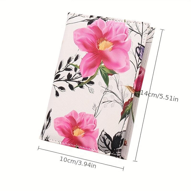 Colorful Flower Bank Card Holder Passport Protective Shell