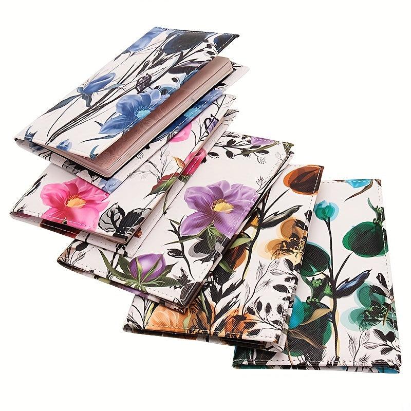 Colorful Flower Bank Card Holder Passport Protective Shell