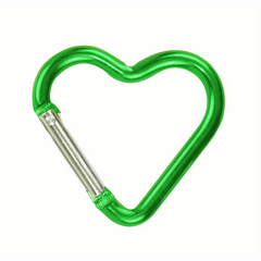 Heart Shaped Carabiner Aluminum Clips Small Snap Keychain Hooks