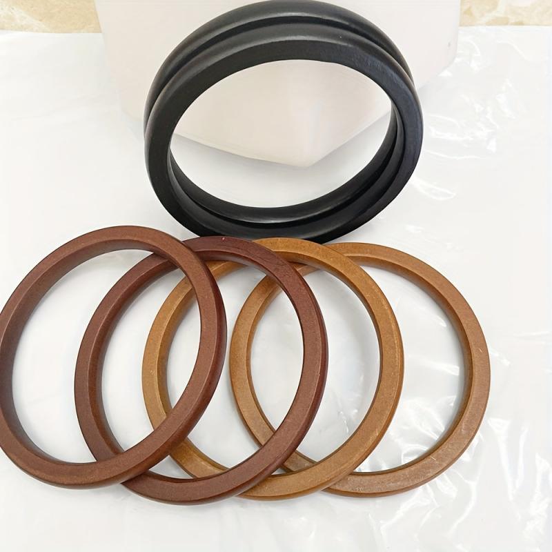 2PCS 13 Wood Round Handles for Bag Accessories Replacement DIY Handbag