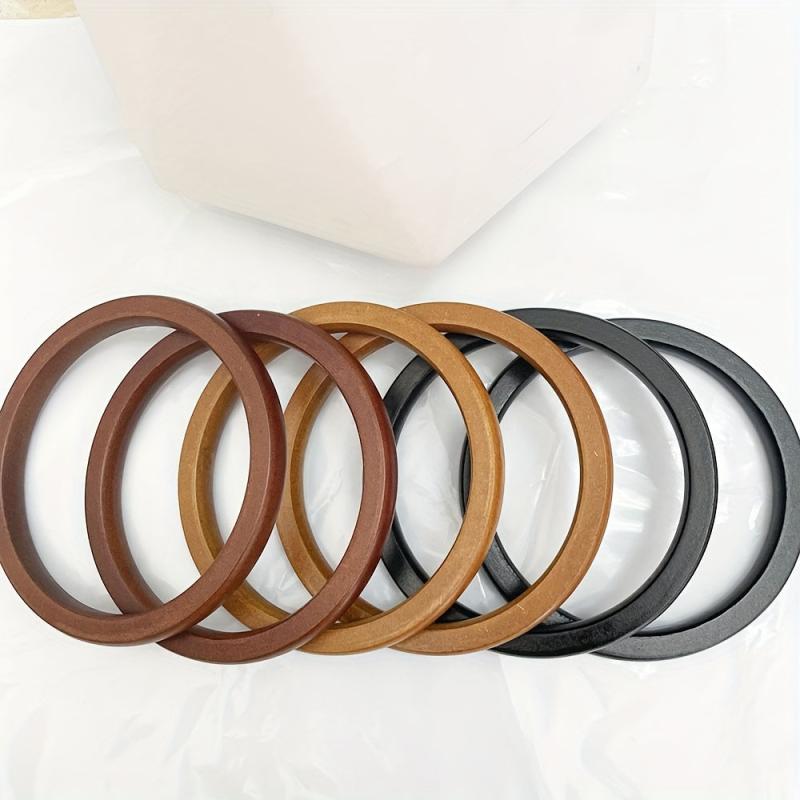 2PCS 13 Wood Round Handles for Bag Accessories Replacement DIY Handbag