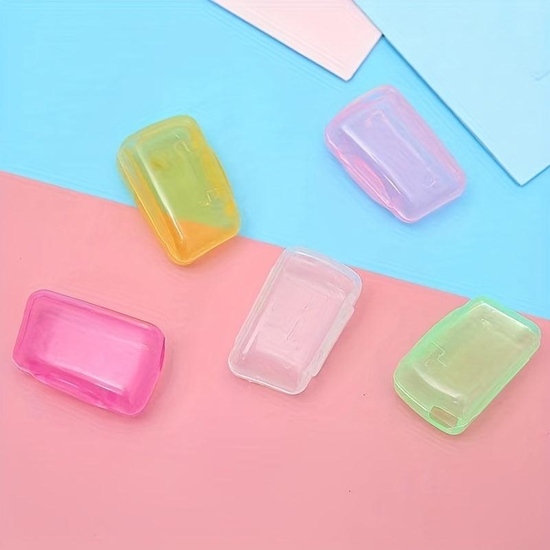 5pcs Toothbrush Protection Cover Mixed Colors Travel Accessories