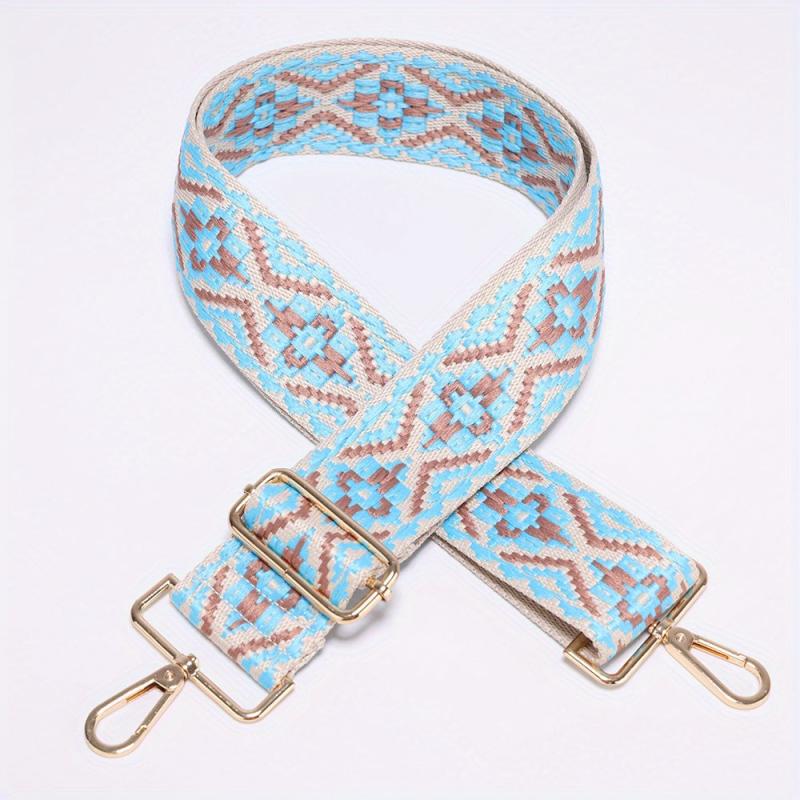 Embroidery Adjustable Strap Wide Nylon Handbag Belt For Women