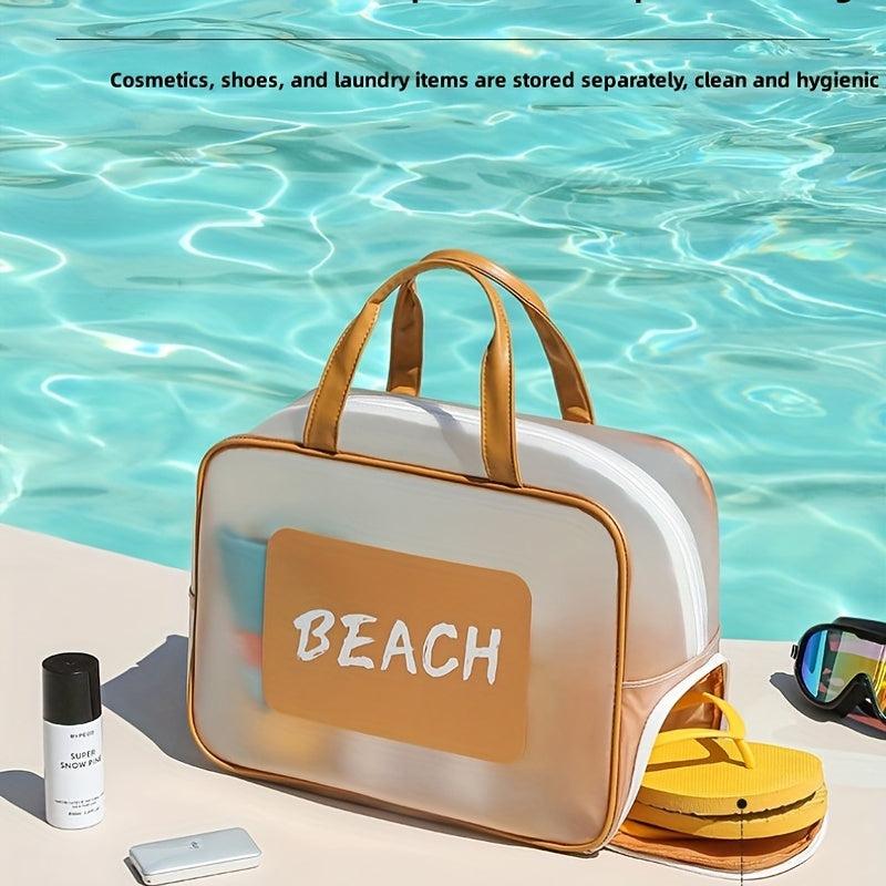 Colorblock Storage Bag Lightweight Dry Wet Separation Travel Beach Bag