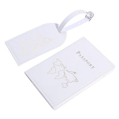 Map Pattern Passport Holder & Luggage Tag Set