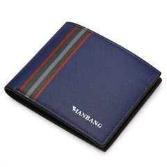 Men's Leather Money Clip Wallet Trifold Card Holder Horizontal Coin Purse
