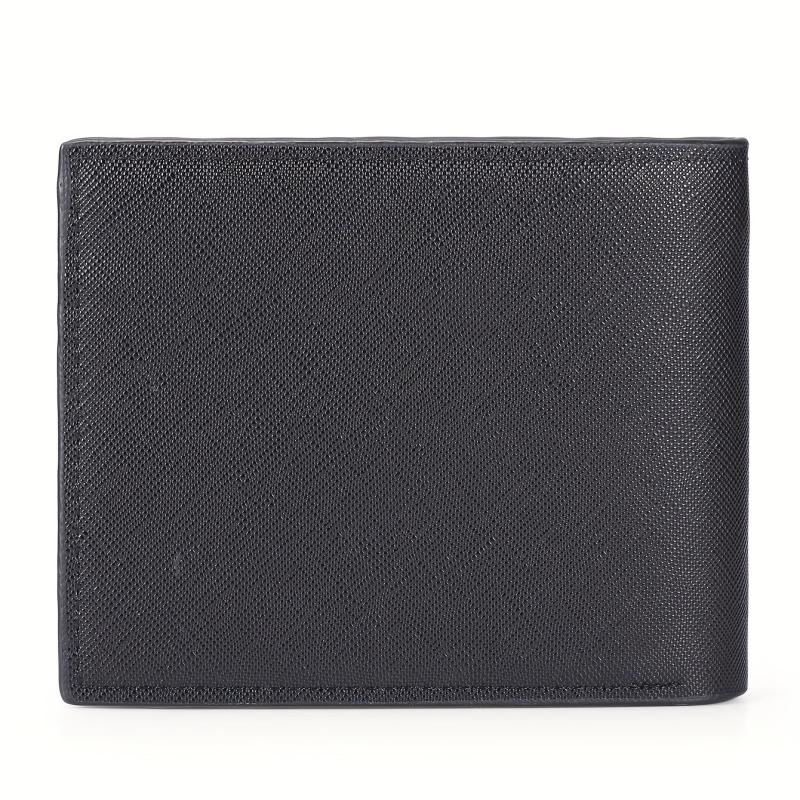 Men's Leather Money Clip Wallet Trifold Card Holder Horizontal Coin Purse