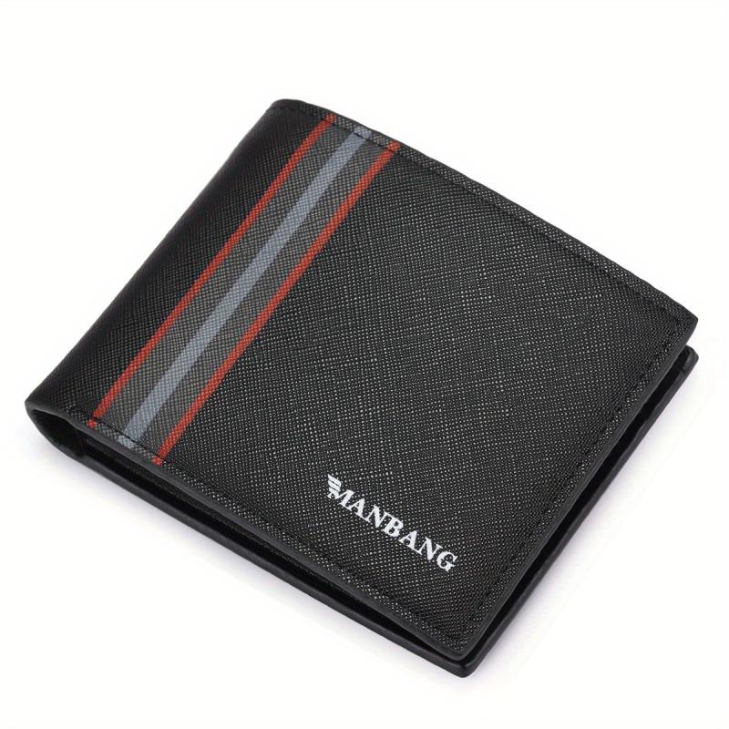 Men's Leather Money Clip Wallet Trifold Card Holder Horizontal Coin Purse