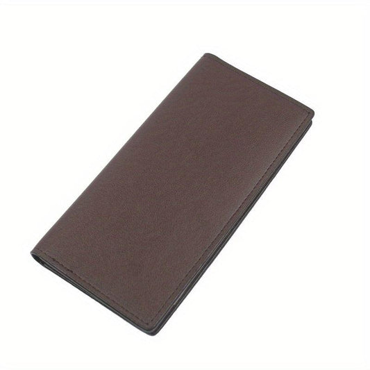 Men's Leather Long Wallet Card Holder Clutch Bag Pouch Money Clip