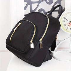 Men's Solid Nylon Backpack for Work Travel