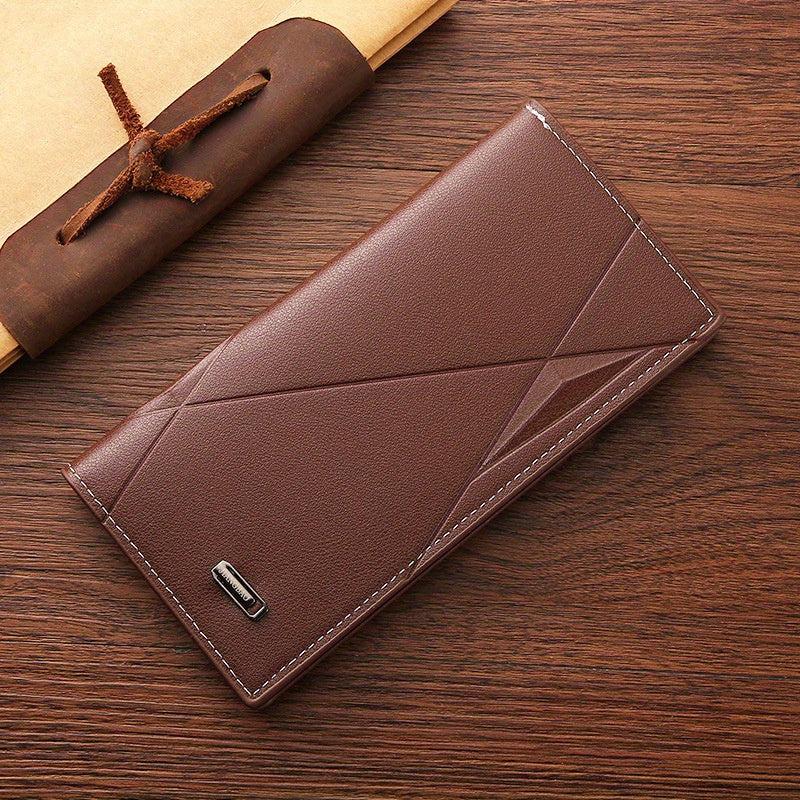 Men's Leather Long Wallet Card Holder Cash Purse Clutch Bag Pouch