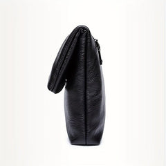 Men's Folding PU Leather Clutch Bag for Business Documents