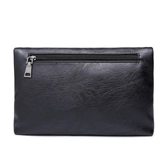Men's Folding PU Leather Clutch Bag for Business Documents