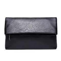 Men's Folding PU Leather Clutch Bag for Business Documents