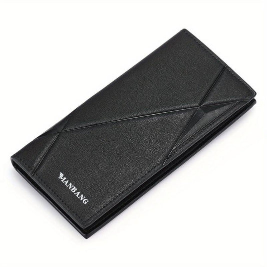 Men's Leather Long Wallet Card Holder Clutch Bag Money Clip