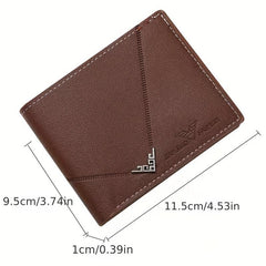 Men's Short Leather Wallet Large Capacity Card Bag
