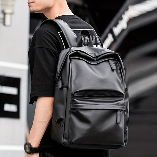 Leather Travel Backpack Laptop School Bag for Student
