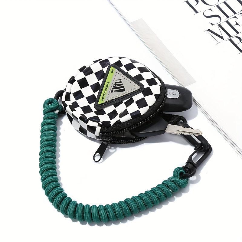 Men's Creative Headphone Key Coin Storage Bag Purse Chain Round Bag
