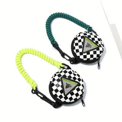 Men's Creative Headphone Key Coin Storage Bag Purse Chain Round Bag