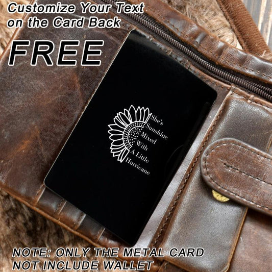 Personalized Aluminum Wallet Insert Card Birthday Gift For Son Daughter