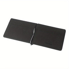 Men's Portable Money Clip Card Case Bifold Card Holder