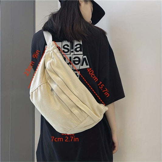 Canvas Chest Bag Vintage Sling Backpack for Outdoor Sports