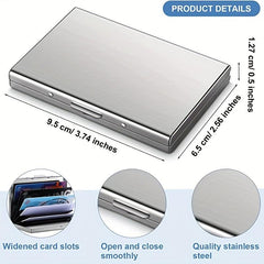 RFID Business Card Holder Case Stainless Steel Credit Card Wallet