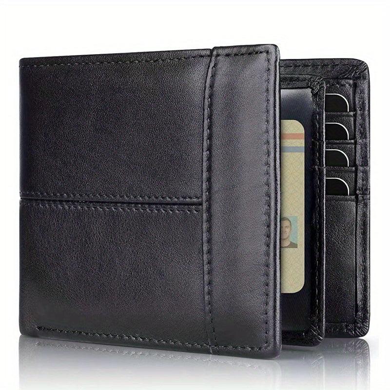 Men's Leather Money Clip Wallet Large Capacity Card Holder Coin Purse Gift