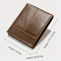 Men's Leather Money Clip Wallet Large Capacity Card Holder Coin Purse Gift