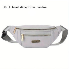 Casual Nylon Waist Bag Double Zipper Crossbody Bag Women's Fanny Pack