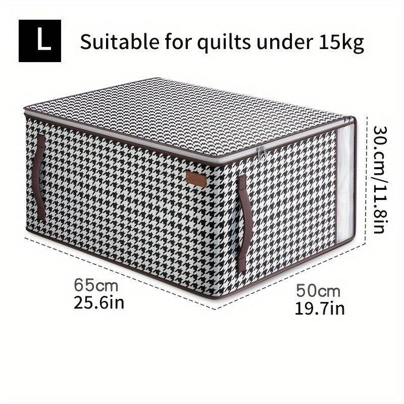 Houndstooth Clothes Storage Bag Sorting Box