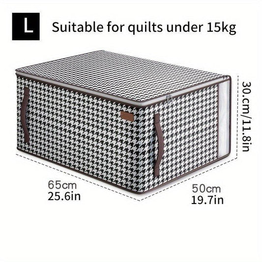 Houndstooth Clothes Storage Bag Sorting Box