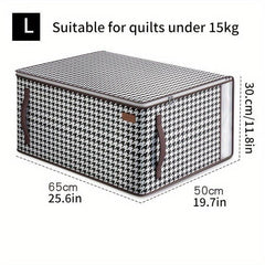 Houndstooth Clothes Storage Bag Sorting Box