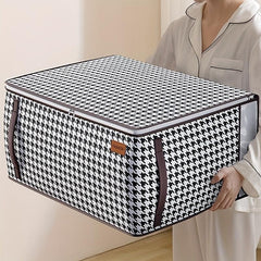 Houndstooth Clothes Storage Bag Sorting Box