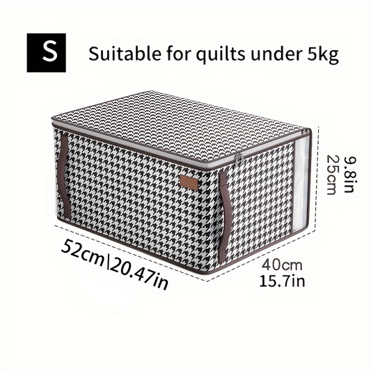 Houndstooth Clothes Storage Bag Sorting Box