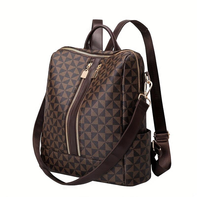 2pcs Backpack And Handbag Set Waterproof Double Shoulder Bag Crossbody Bag