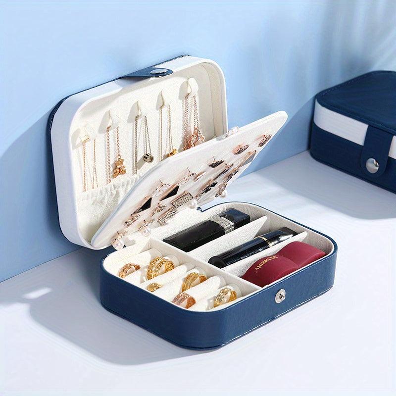 Double Layer Jewelry Box Ring & Necklace Storage Organizer