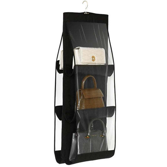 Over The Door Hanging Closet Purse Handbag Storage Organizer