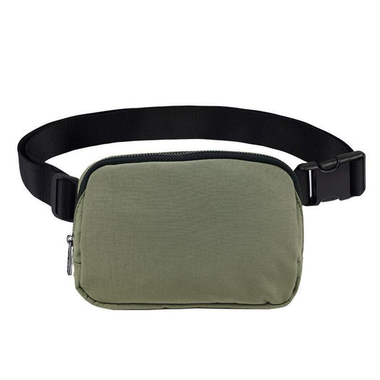 Nylon Sports Fanny Pack Waist Bag Zipper Solid Outdoor