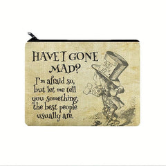Mad Hatters Carry All Pouch Canvas Zipper Coin Purse