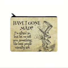 Mad Hatters Carry All Pouch Canvas Zipper Coin Purse