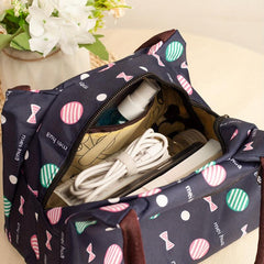 Classic Vintage Pattern Handbag Zipper Versatile Lunch Bag
