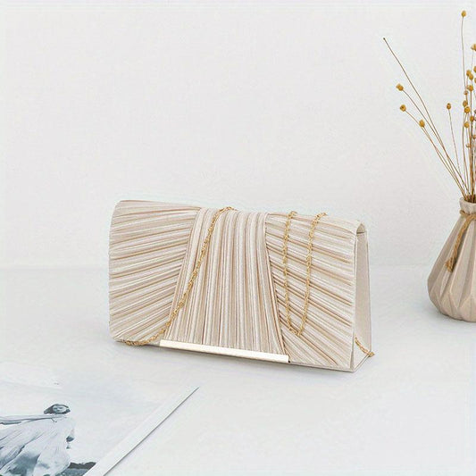 Ruched Evening Bag Wedding Clutch Banquet Bag